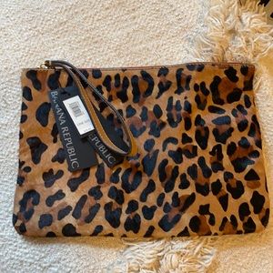 Banana republic leopard clutch